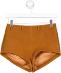 Self-Portrait Brown Smart Shorts UK 4