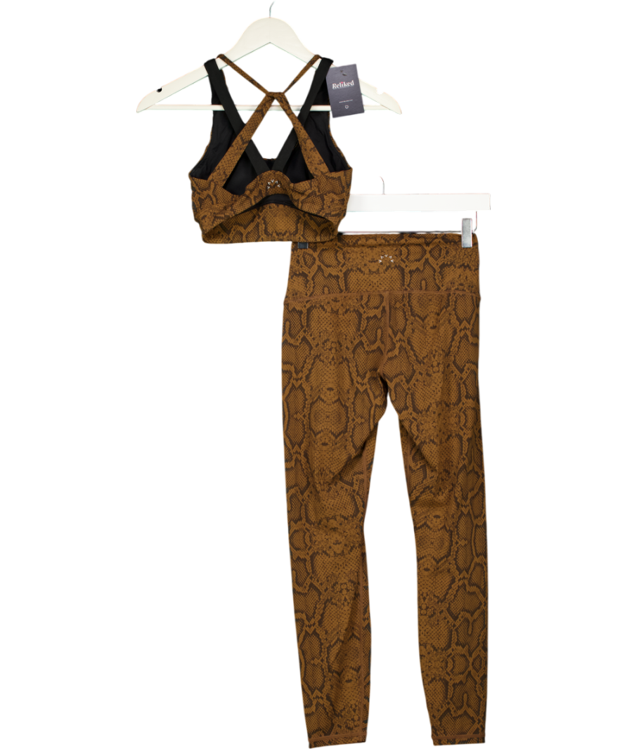 VARLEY 2-piece Brown Snake Print Sports Top ( UK XS) And Leggings UK S