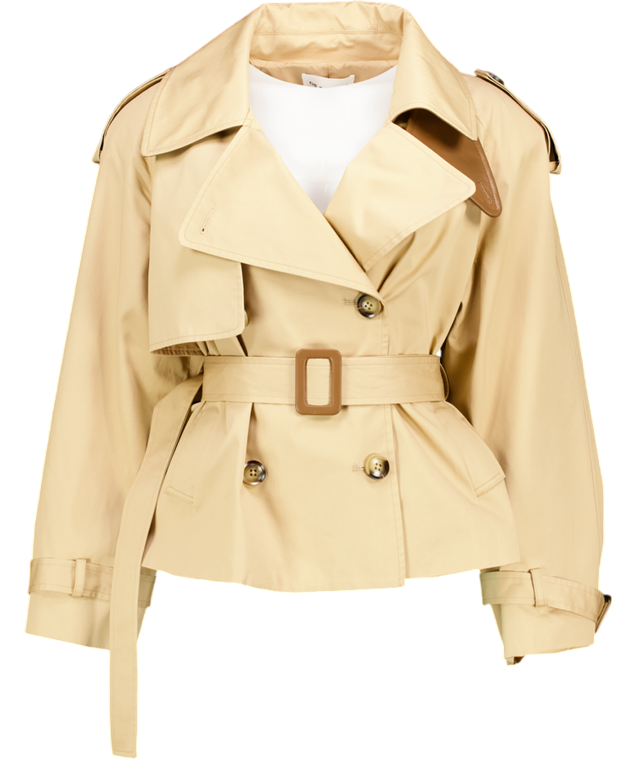 DE SAVARY LONDON Beige Camel Trench Jacket UK XS/S