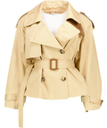 DE SAVARY LONDON Beige Camel Trench Jacket UK XS/S
