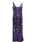 AMANDA WAKELEY Elements Purple Sequin Embellished Eving Maxi Dress UK 8