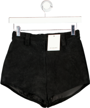 De Savary Black Suede Shorts UK S
