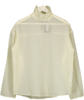 Topshop Funnel Neck Long Sleeve Organza Top In Champagne Cream UK 10