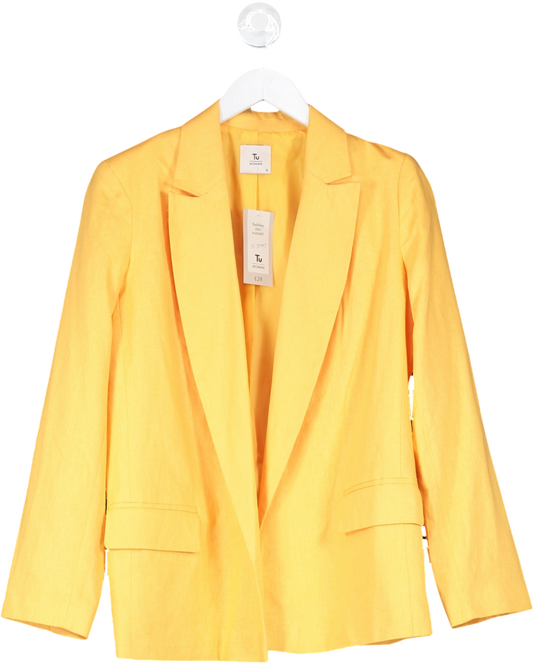 TU Orange Buttercup Yellow Linen Blazer UK 8