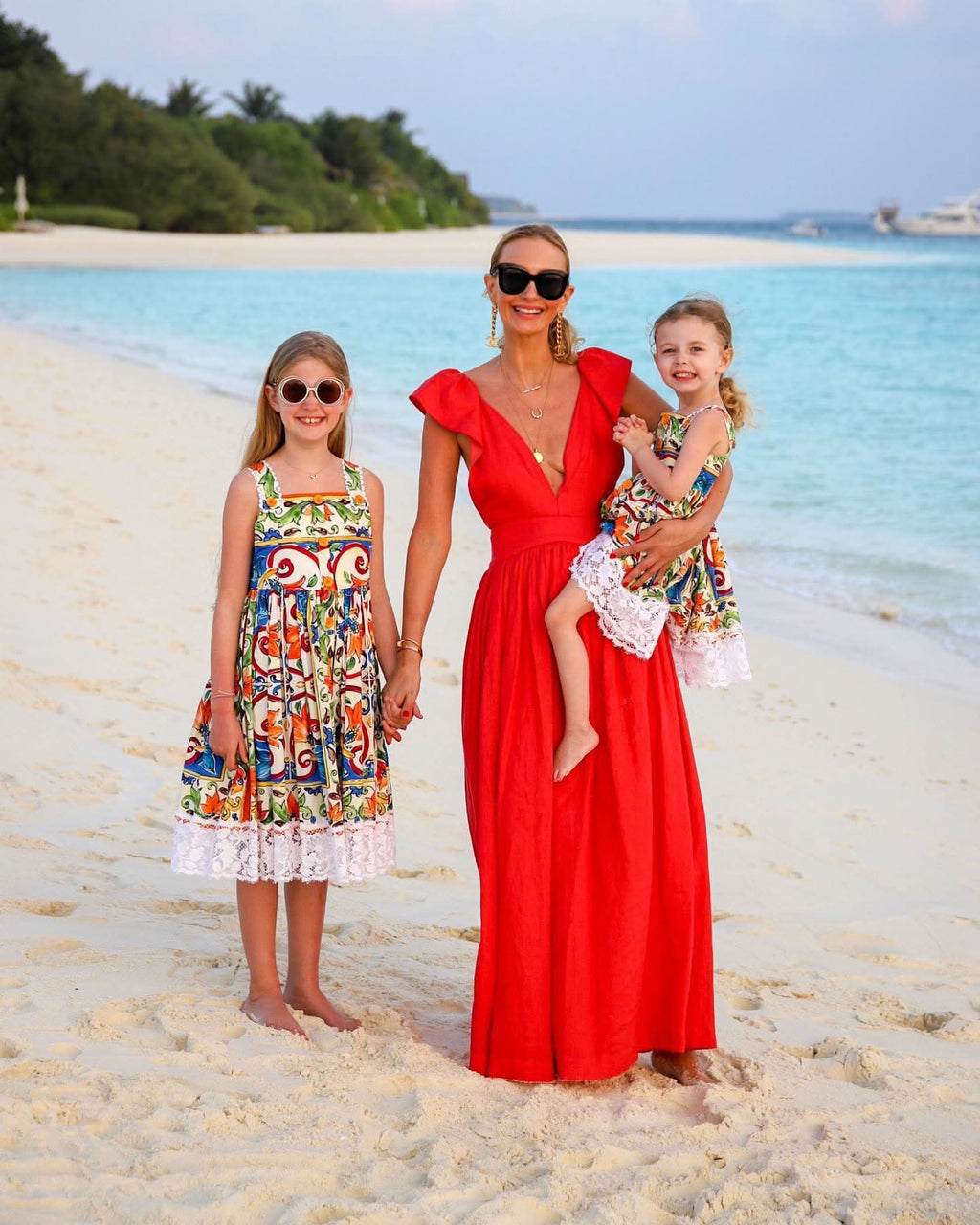 kalita Red Persephone Linen-poplin Maxi Dress UK S