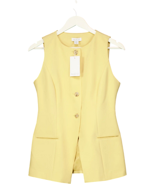 Aligne Butter Yellow Leo Buttondown Waistcoat Top UK 10