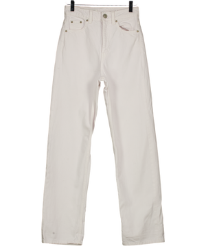 ZARA White High Waisted. Straight Leg Jeans UK 4