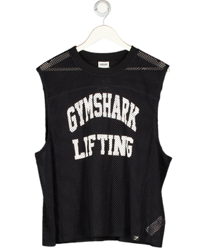gymshark Black Mesh Oversized Tank UK M