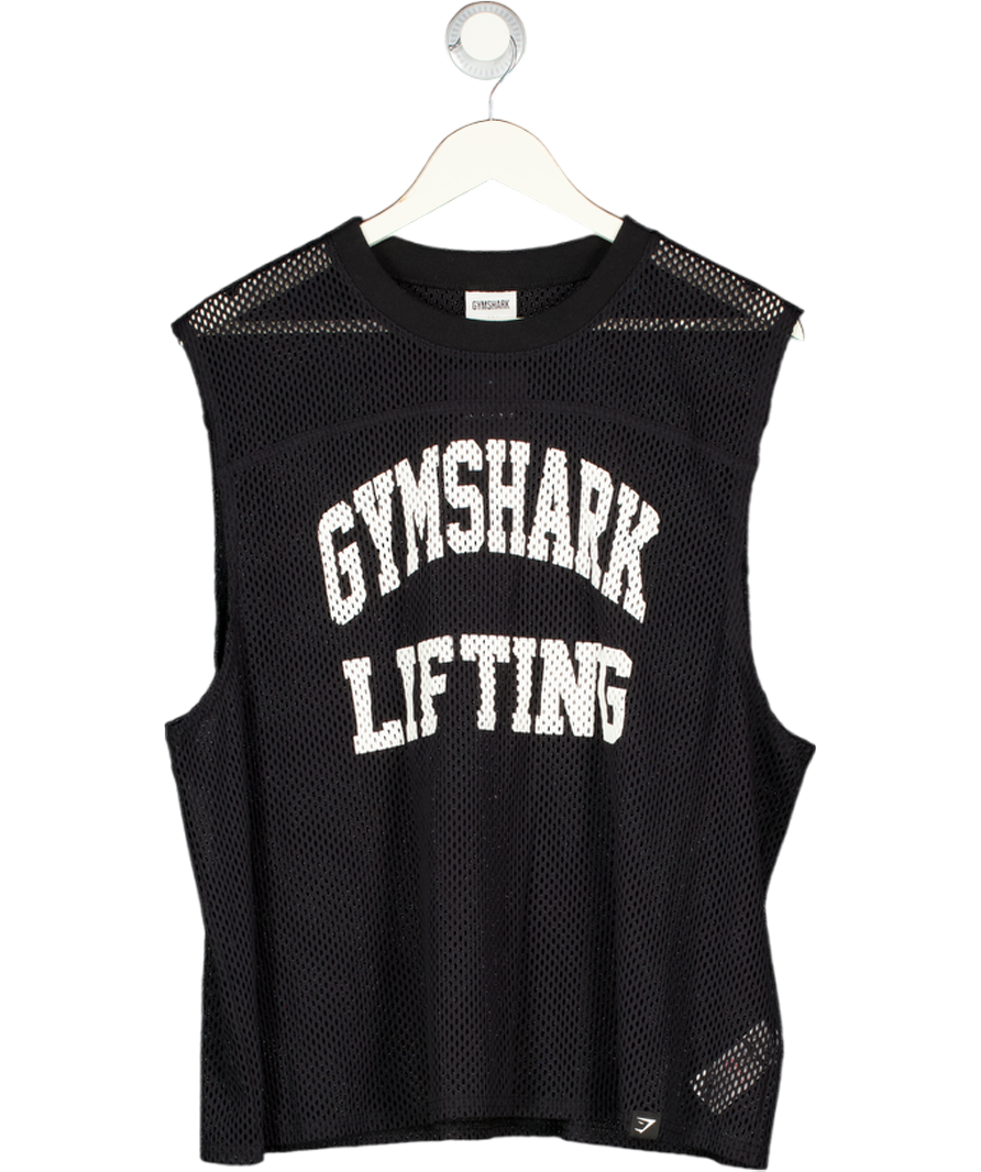gymshark Black Mesh Oversized Tank UK M