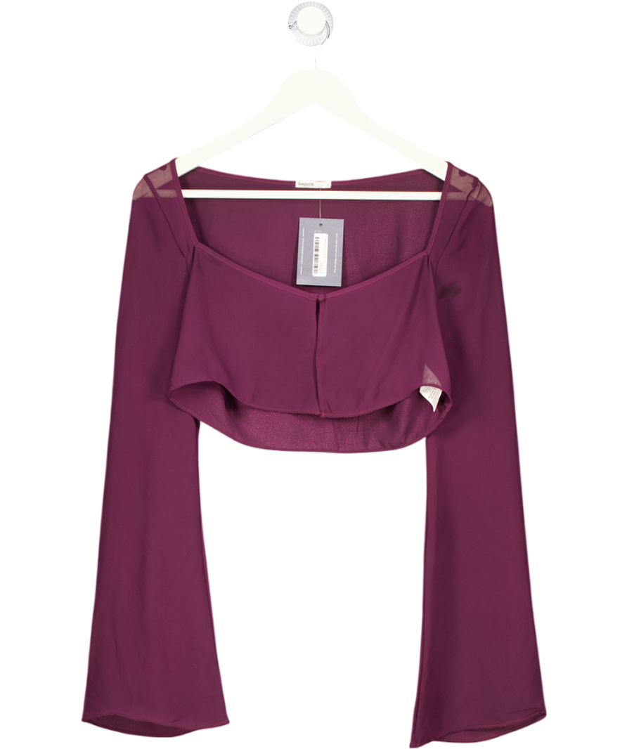 HOUSE OF CB Purple Marseille Prune Cover Up Top UK S