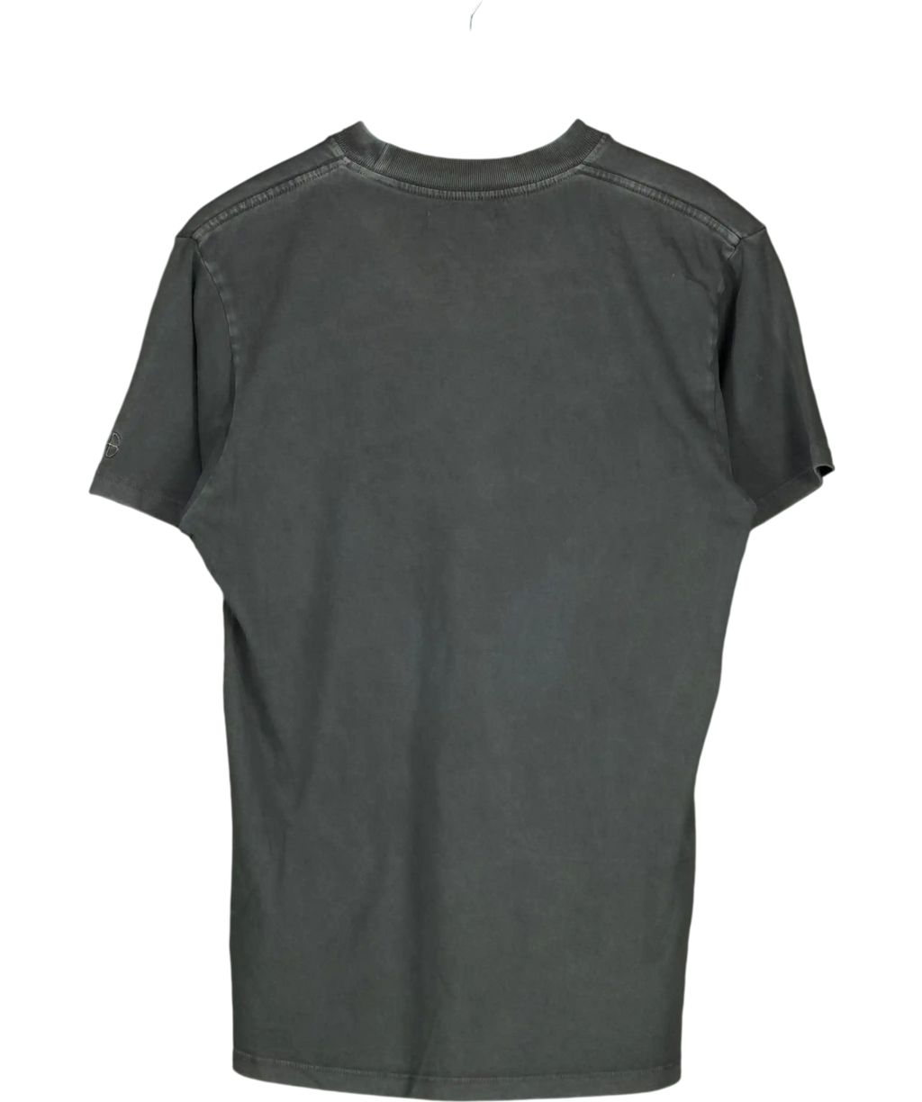 ANINE BING Washed Black Lili Tee Retro Eagle UK S