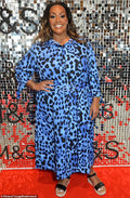 Dancing Leopard Blue Leopard Print Shirt Dress UK 24