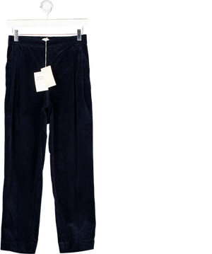 Sunspel Blue Double Pleat Corduroy Trouser UK XS