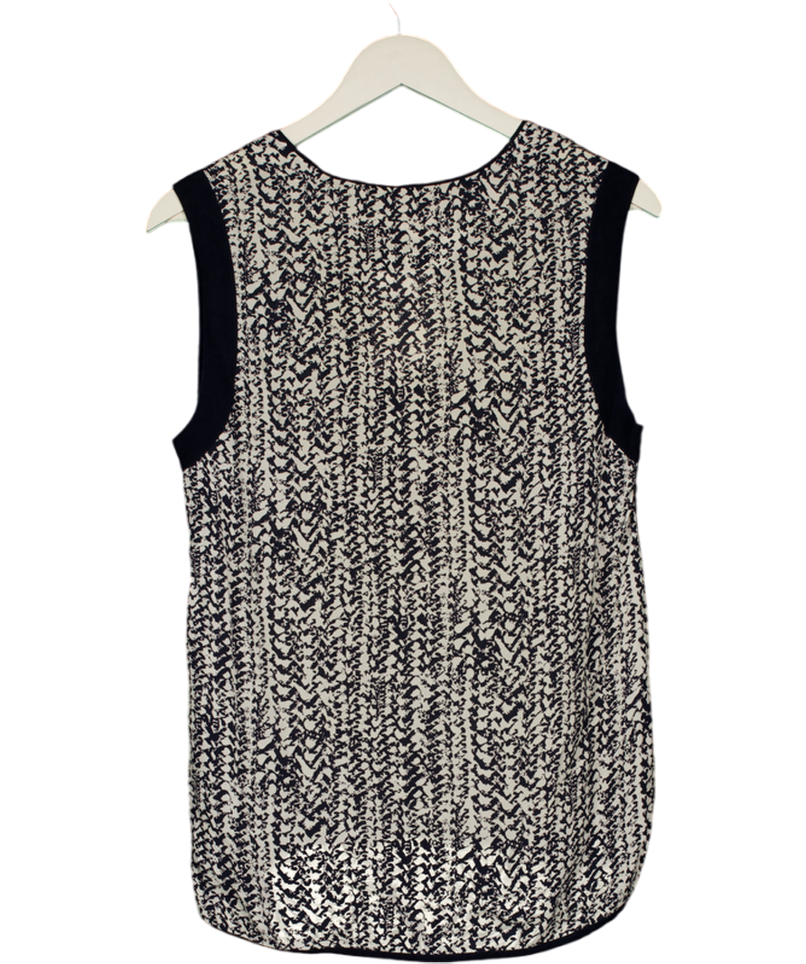 Whistles Navy And White Print sleeveless top UK 6
