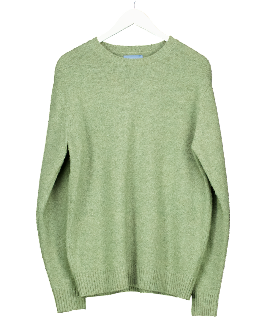 - Beaufort & Blake Green Lambswool Crew Neck Sweater UK M