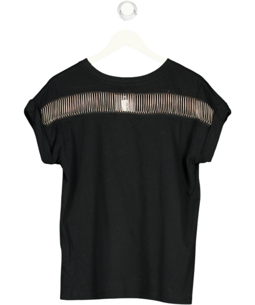 ALLSAINTS Black Chain Back Relaxed Fit Imogen Boy Jaine T-shirt UK XS/S