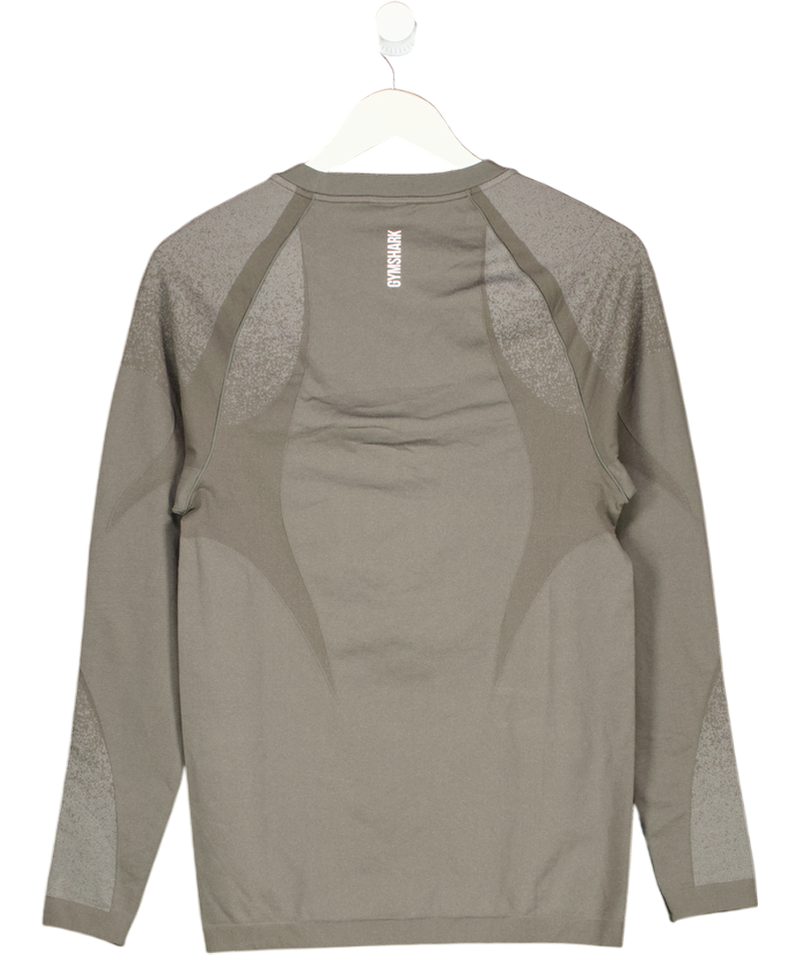 gymshark Grey Shadow Seamless Long Sleeve T-shirt UK M