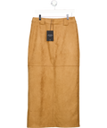 4th & Reckless Tan Brown Suede Midi Pencil Skirt UK 10