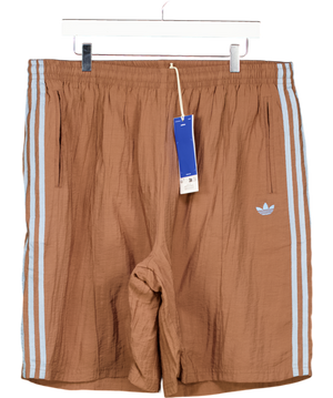 adidas Brown Longline Track Short UK L