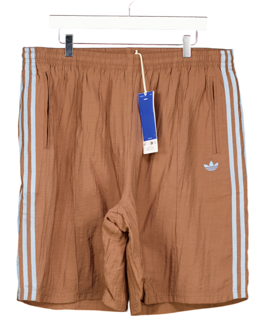 adidas Brown Longline Track Short UK L