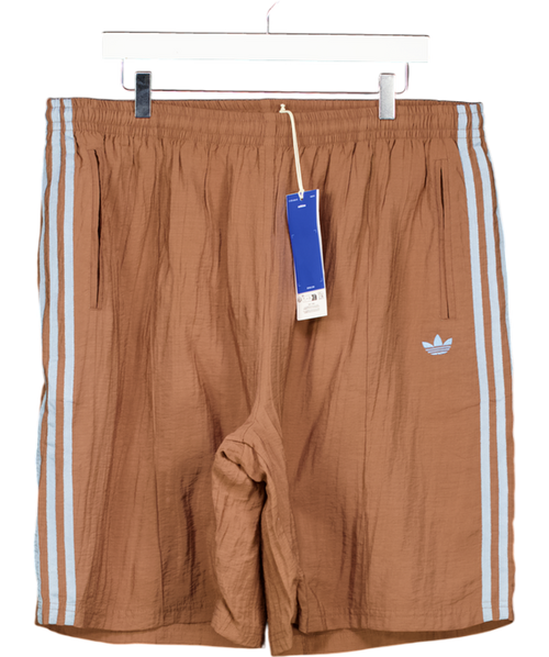 adidas Brown Longline Track Short UK L