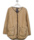 Very Cream Tie Waist Borg Jacket UK XL