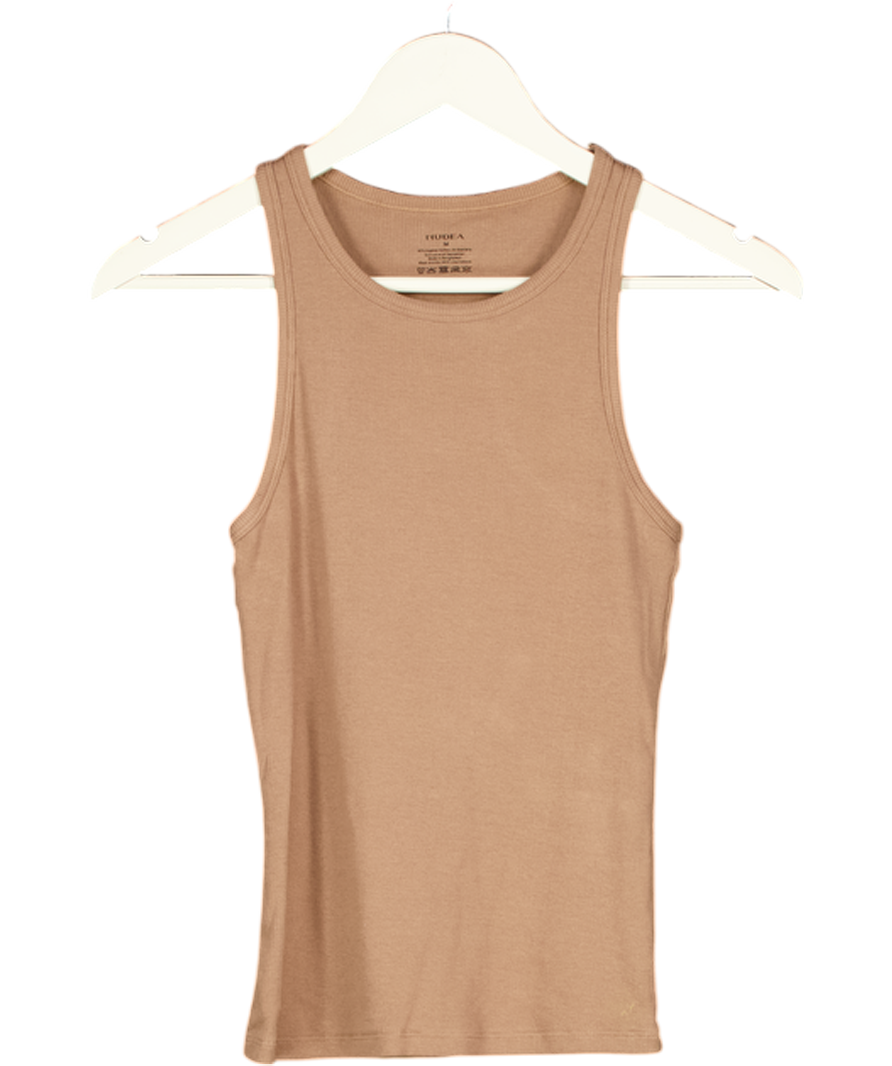 nudea Brown The Organic Cotton Classic Vest UK M