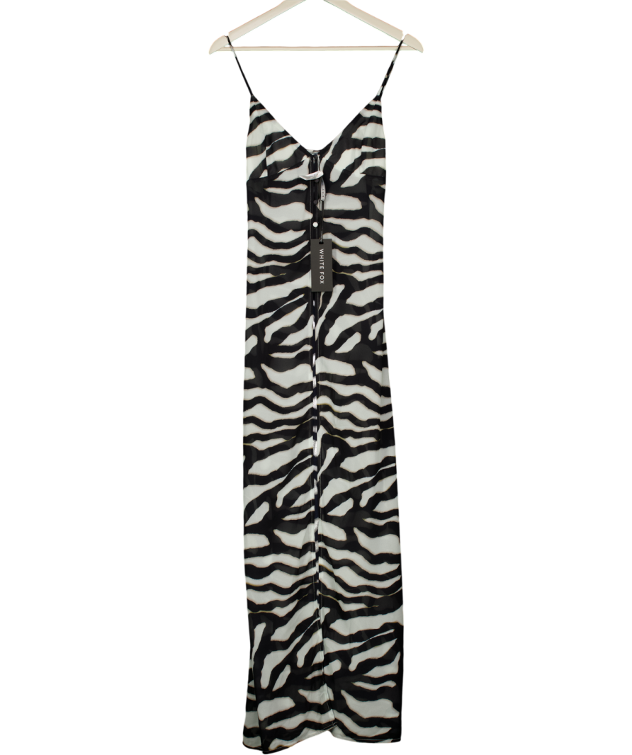 WHITE FOX Black Clarisse Top Blurred Noir UK S