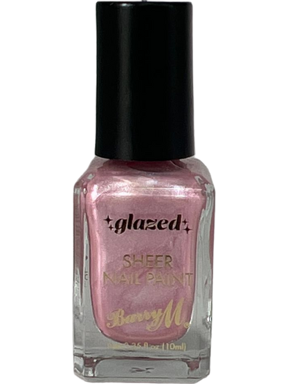 Barry M Glazed Nail Paint So Blissful Pink Sheer Colour Long-Lasting Chip-Resistant