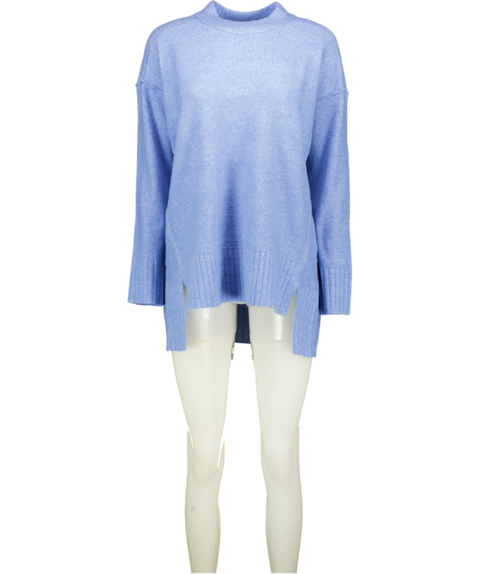 FREE PEOPLE Jumper - Blue Supersoft Wool Blend Oversize UK XS