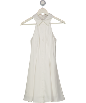 ODDMUSE White Flowy Collared Dress UK XS