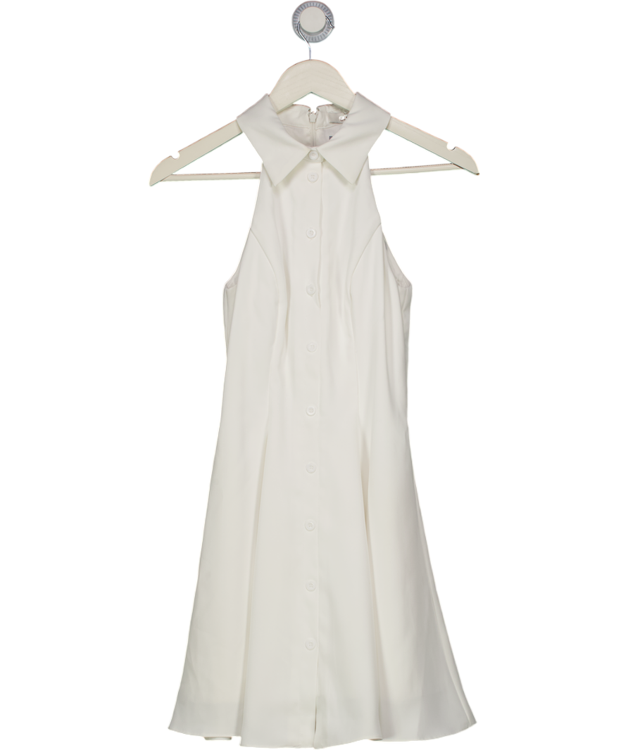 ODDMUSE White Flowy Collared Mini Dress UK XS