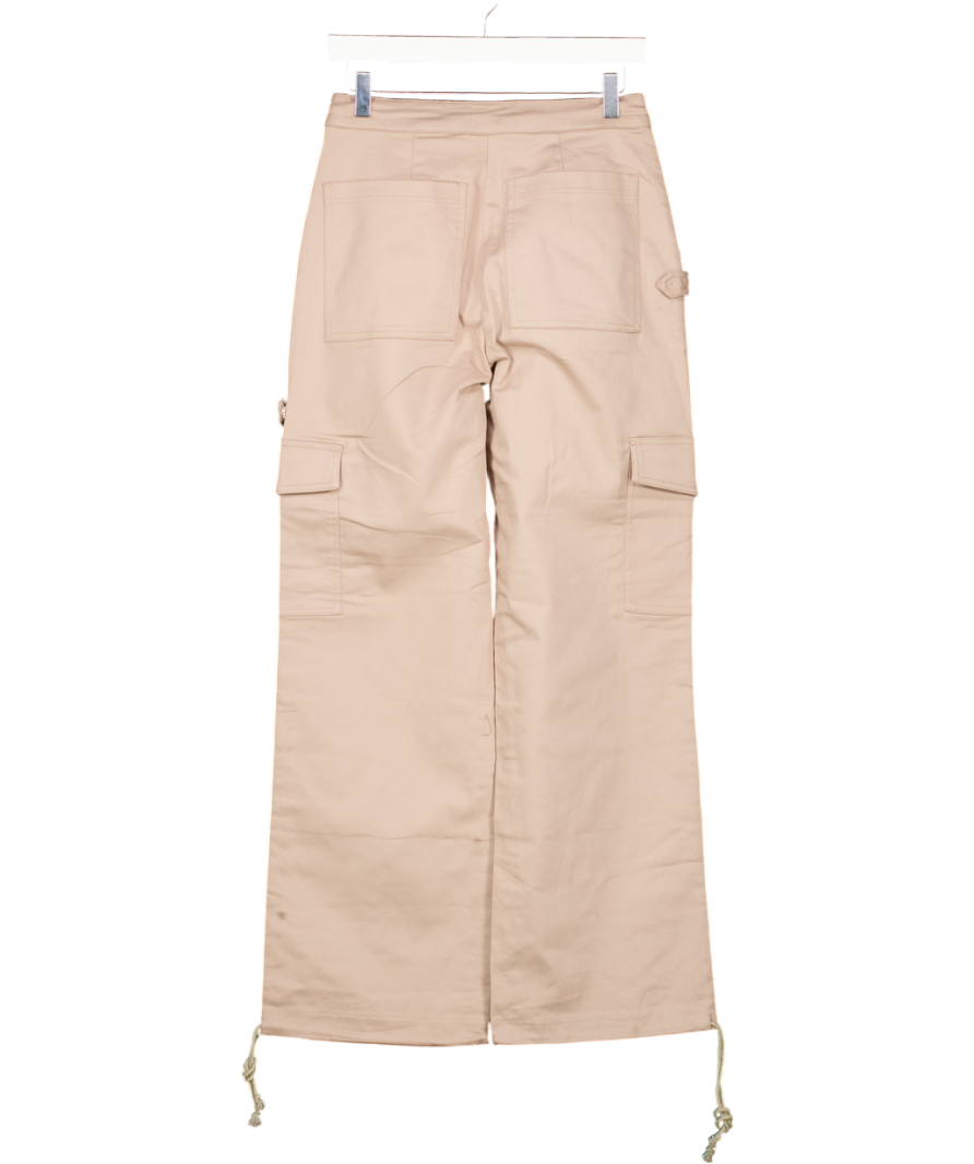 MISTRESS ROCKS Beige Stone Loose Fit Cargo Trousers UK XS