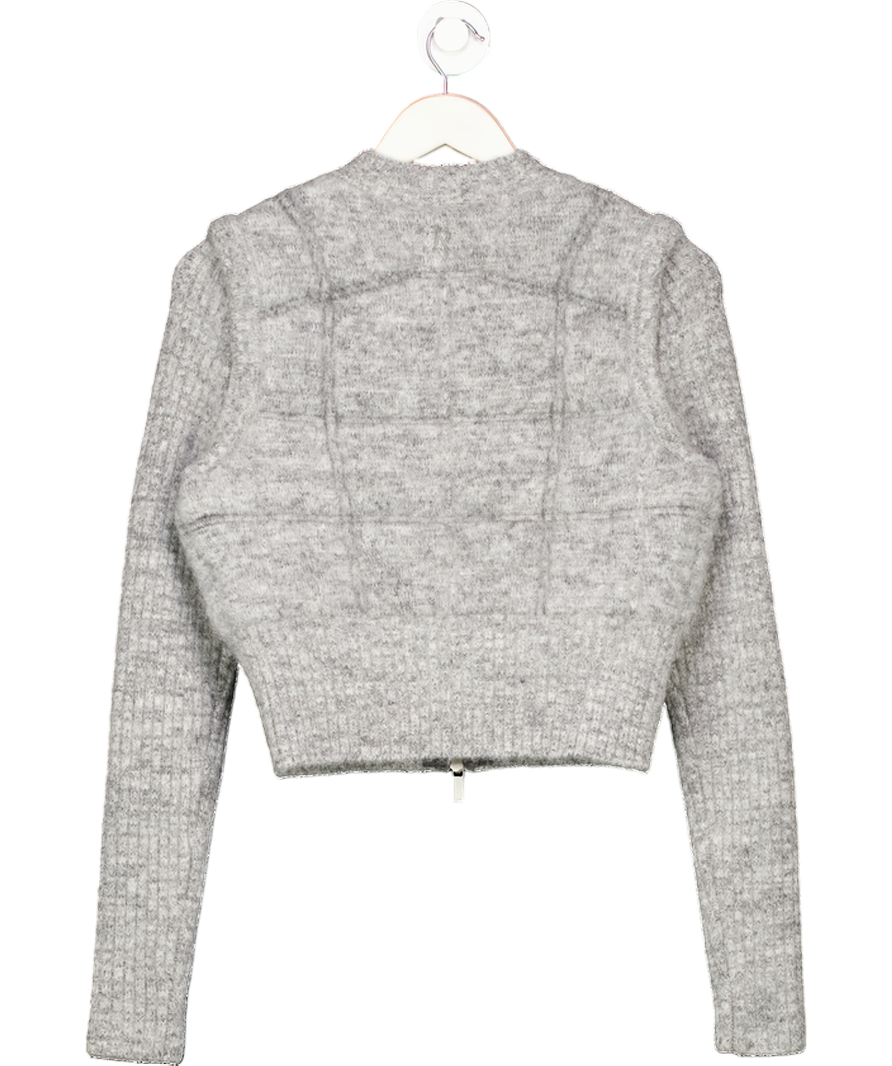 Represent Grey Aura Zip Cardigan UK S