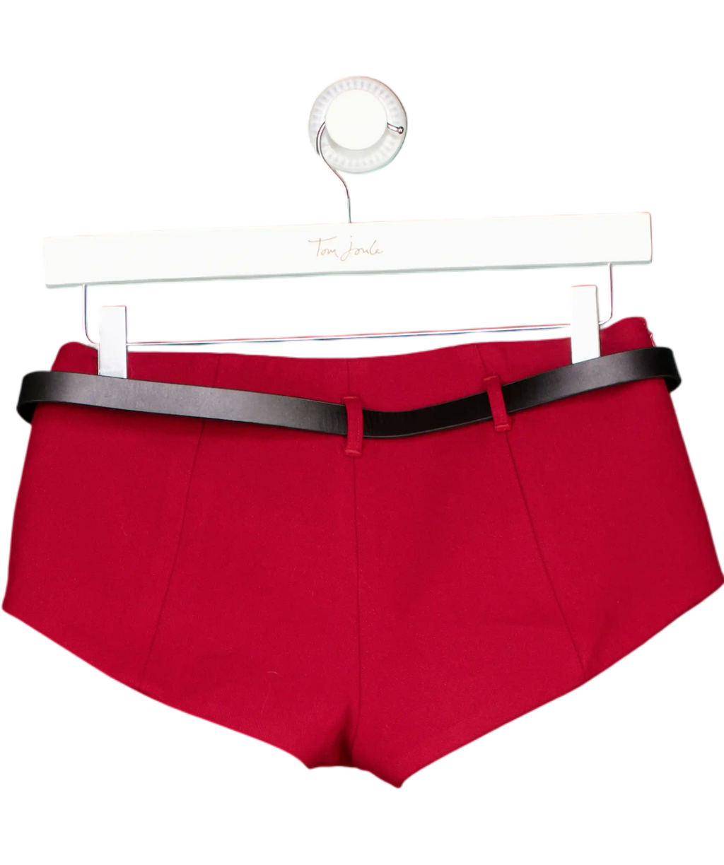 Fanci Club Red Isla Mini Shorts UK XS