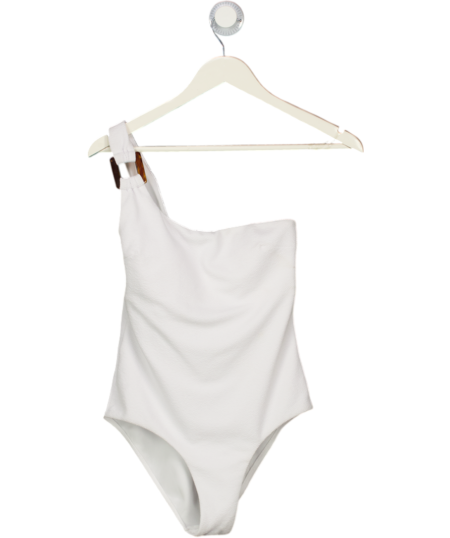 SEA LEVEL AUSTRALIA White La Mer One Shoulder Swimsuit UK 10
