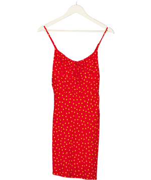 Réalisation Red & Yellow Polka Dot The Inez Mini Dress UK S