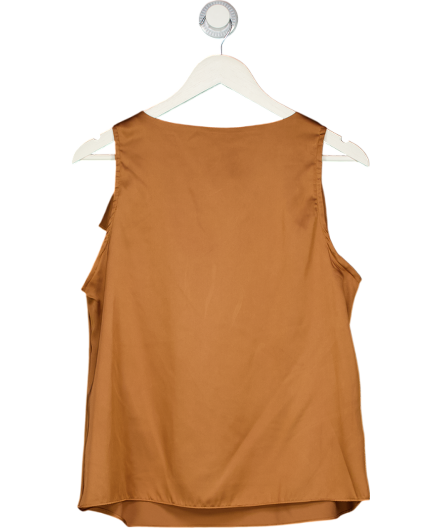 Avirate Brown Cowl Neck Sleeveless Top UK S