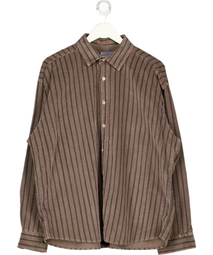 WIT & WONDER Brown Striped Corduroy Shirt UK M