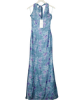 ADOORE Dusty Blue Printed Halterneck Dress UK 6