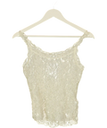 Massimo Dutti White Lace Top UK XS