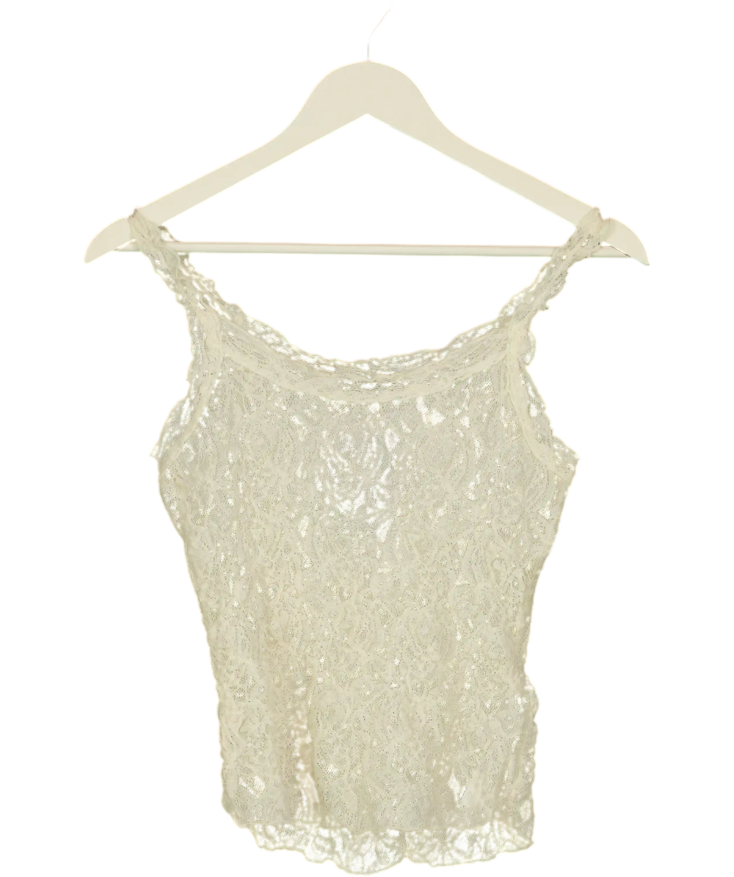 Massimo Dutti White Lace Top UK XS