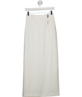 commense White Elegant Slit Back Maxi Skirt UK XS