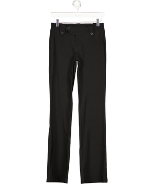 TIGER MIST Black Kittie Low Waisted Tailored Button Detail Flared Trouser UK XS