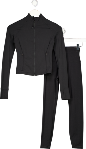 CRZ YOGA 2-piece Black Jacket And Leggings Set UK 6