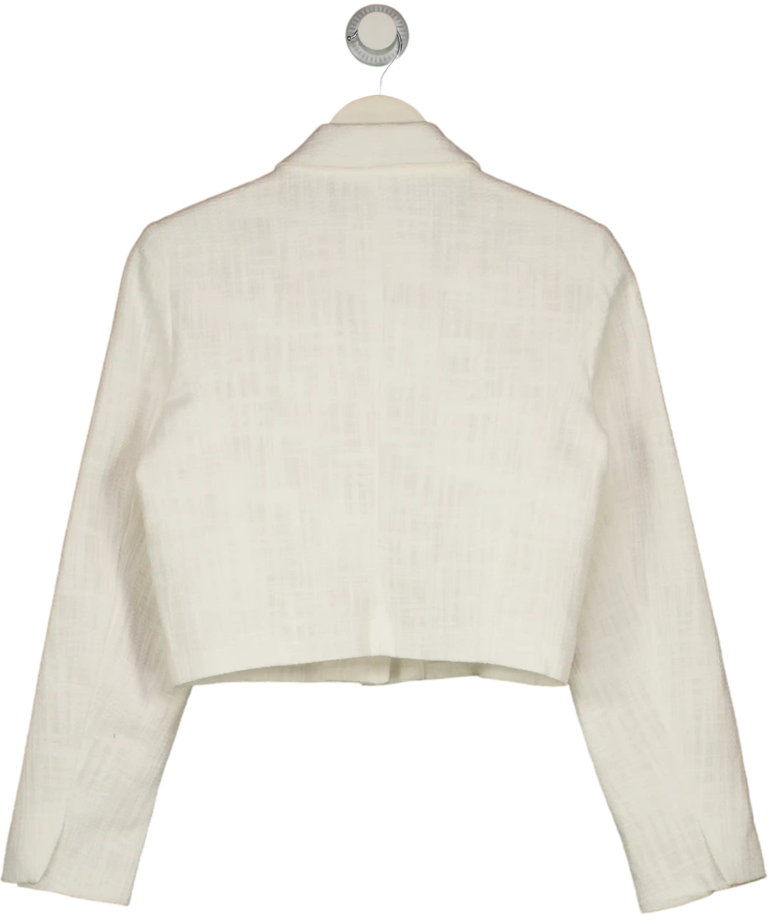 Abercrombie & Fitch Cream Crop Tweed Blazer UK S