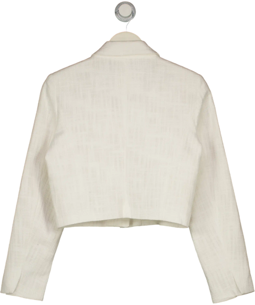 Abercrombie & Fitch Cream Crop Tweed Blazer UK S