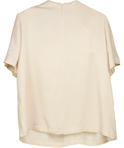 ASOS Cream Silky Shoulder Pad Top UK S