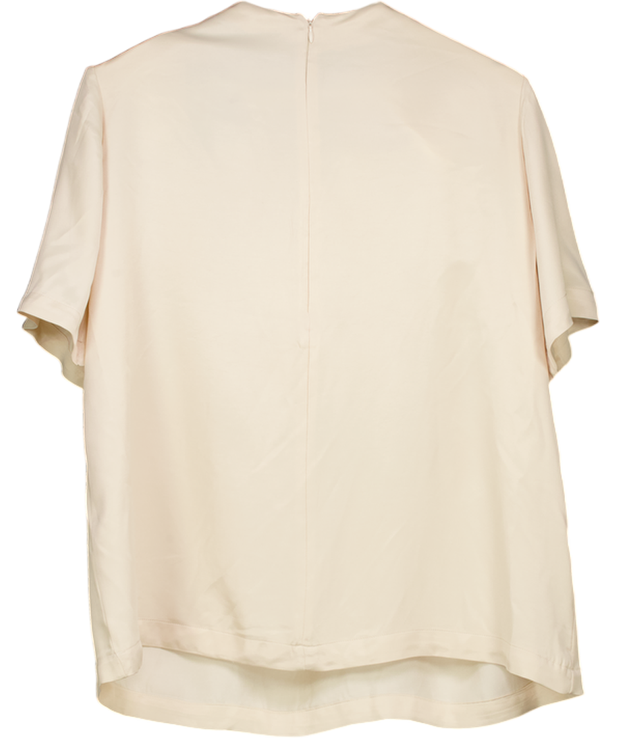 ASOS Cream Silky Shoulder Pad Top UK S