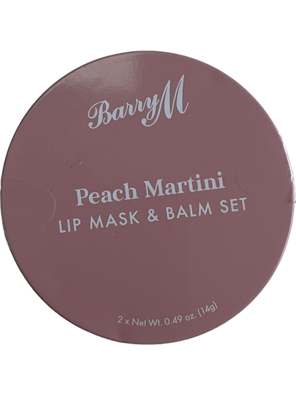 Barry M Cosmetics Lip Care Duo Tin Set - Peach Martini Hydrating Scrub & Tinted Balm